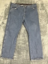 Wrangler Regular Fit Mens Blue Jeans Size 42X30 Medium Wash Denim Straight-Leg