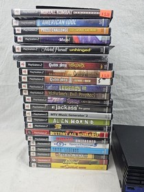 BIG LOT PS2 PLAYSTATION 2 CONSOLE WITH LOTS OF GREAT GAMES AND ACCESSORIES