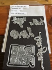 Scrapbook Word Die Set Hello Thank You Love Love You Dream Big Stamp Dies