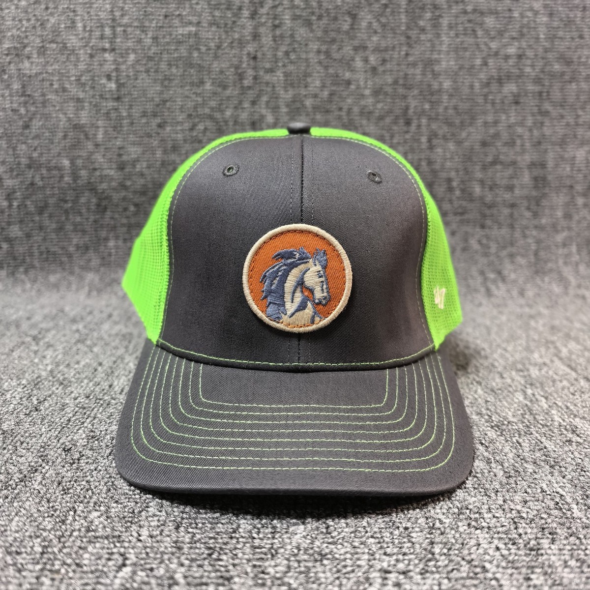 '47 Brand Denver Broncos Retro Trucker Snapback Neon Green Gray One Size NFL