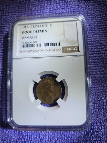 1909 S Lincoln Wheat Penny Graded By NGC As Good Details Damaged. Collectors Buy