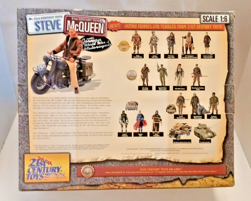 21st Century Steve McQueen w /German WWII Motorcycle The Great