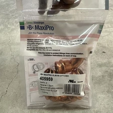 Conex MaxiPro B-Press Fittings - Elbow 3/4 90D Bag of 3 (Brand New Sealed)