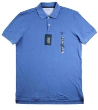 Chaps Mens Everyday Polo Shirt M Pullover Short Sleeve Regular Fit Blue NEW