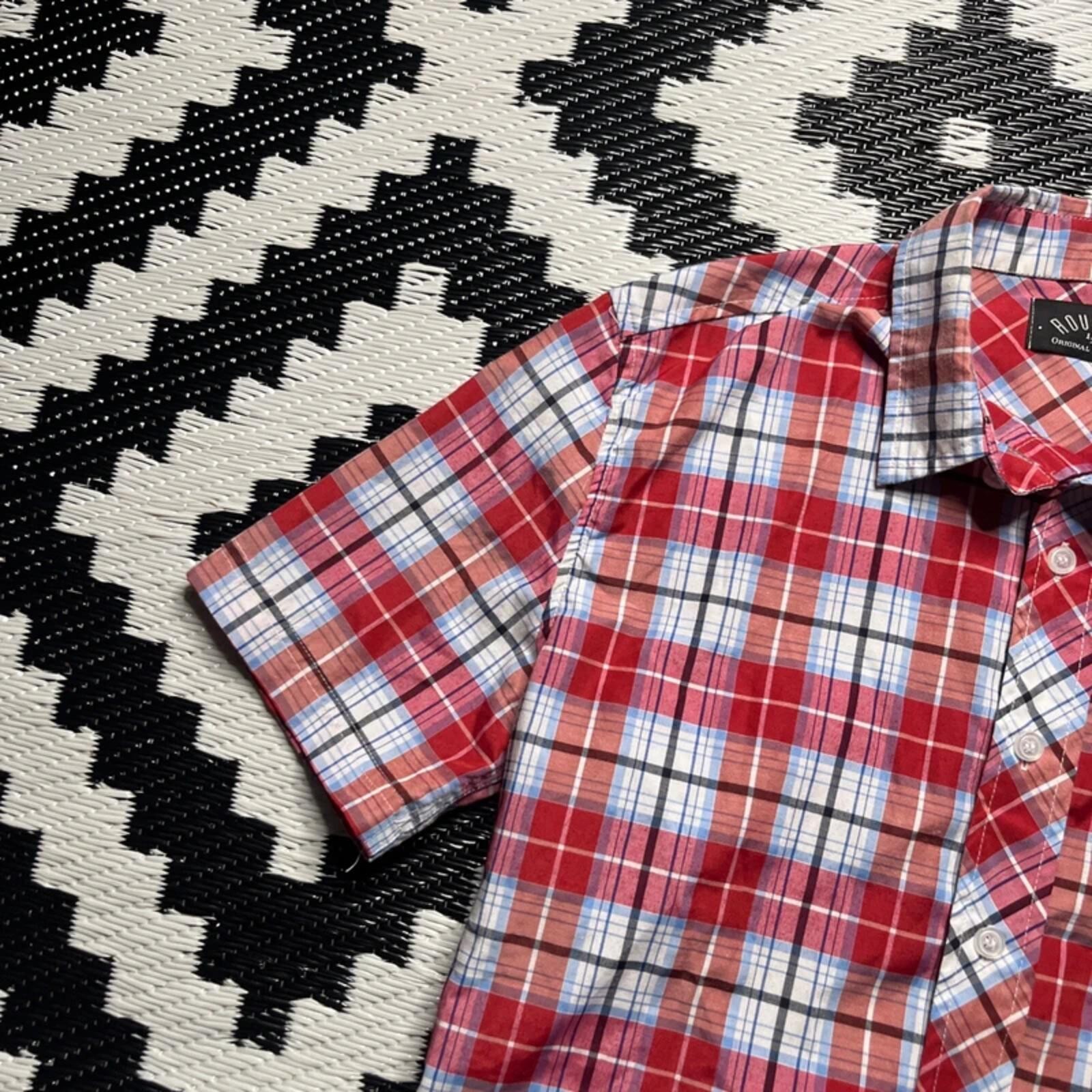 Vintage Route One Men’s Short Sleeve Red Check Shirt | S image 2