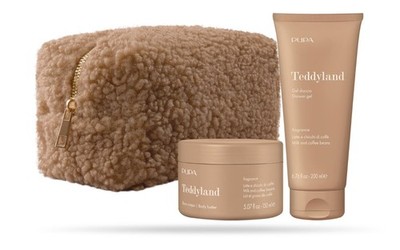 PUPA Milano Teddyland Kit 003 Milch und Kaffeebohnen Gel Dusche Butter Corpo Beaut