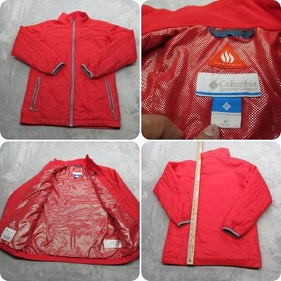 Columbia Jacket Youth Medium Red Pockets Omni Heat Mighty Lite