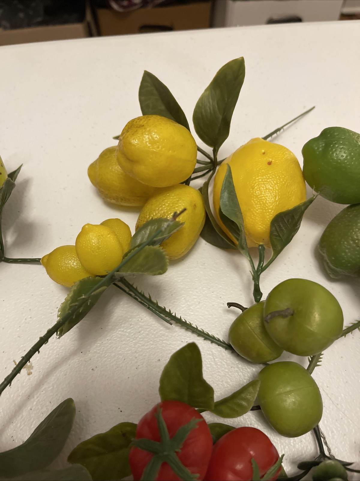 Vtg Lot Fake Fruit Medieval Lifelike Artificial Home Decor Mid Century MCM