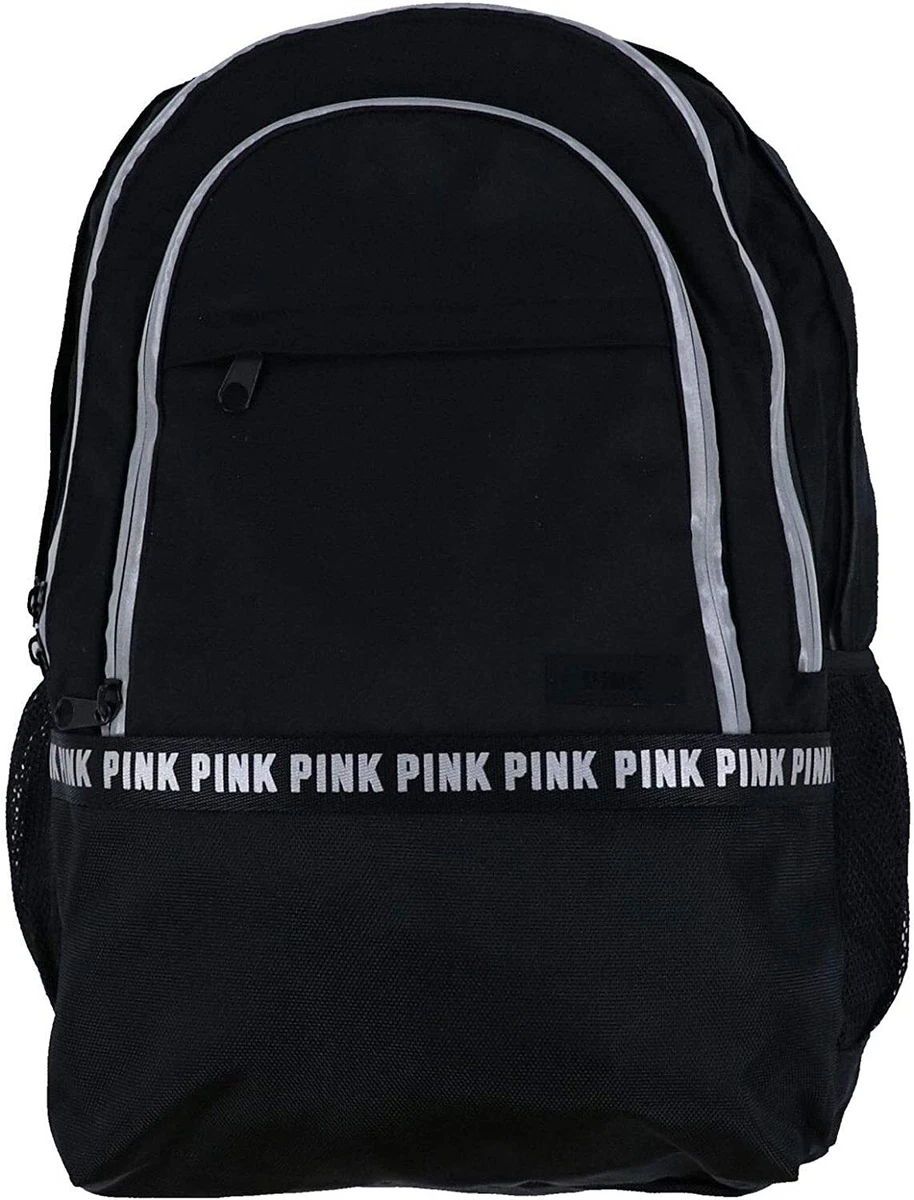 Pink collegiate shop backpack black