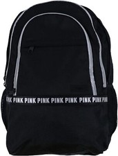 Victoria's Secret Rosa Mochila Colegial Bolso para Libros Escolares Negro Nuevo con Etiquetas