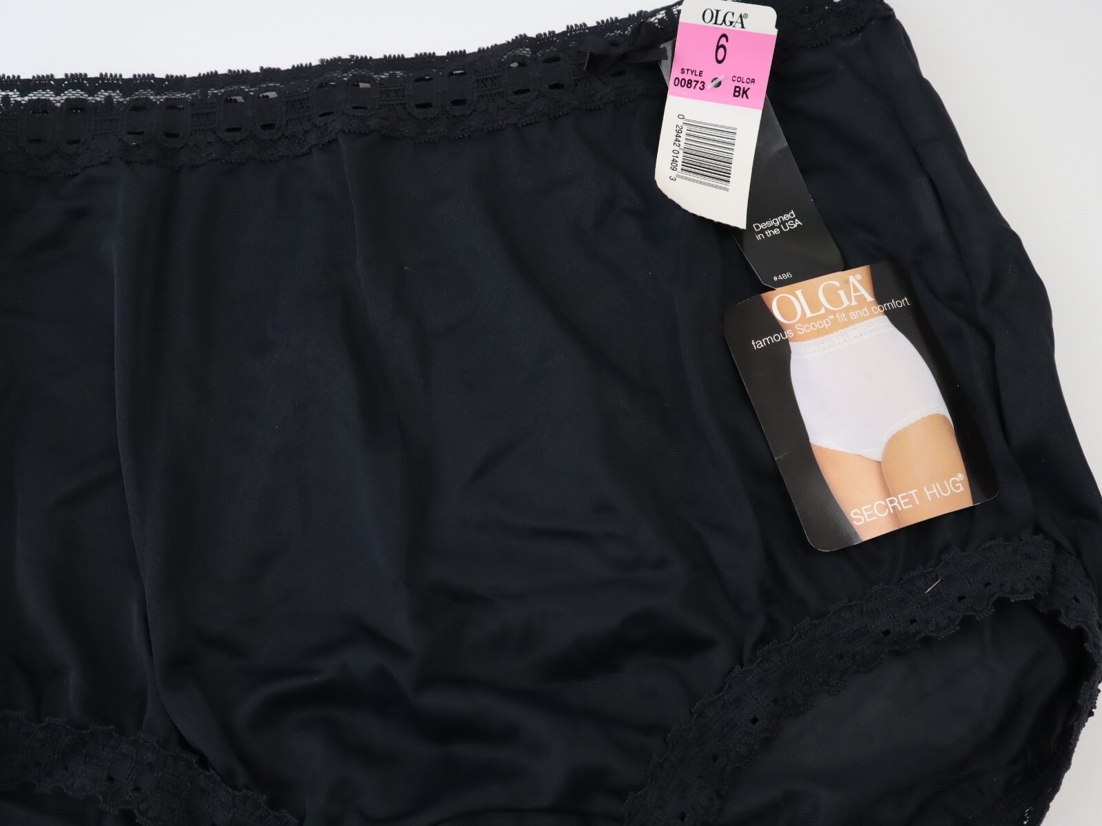 NEW Olga VINTAGE 90s Secret Hug SemiSheer Nylon High Cut Brief Panties