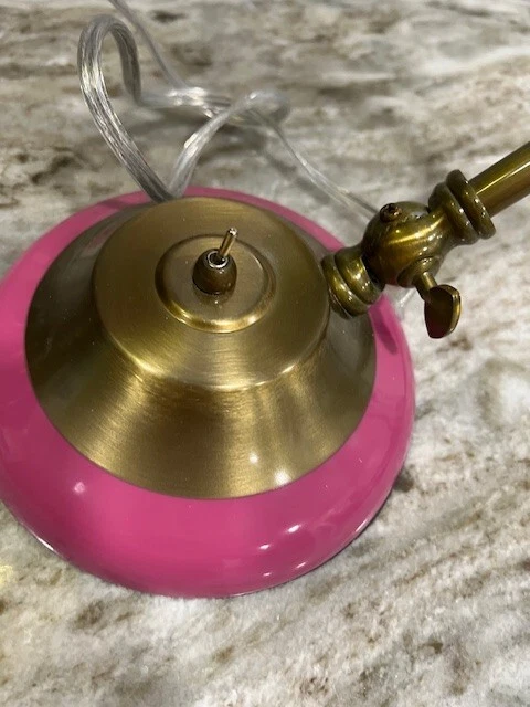 Lámpara de Escritorio Pottery Barn Latón Pesado y Rosa Ajustable Superior e Inferior Foto 3 de 4