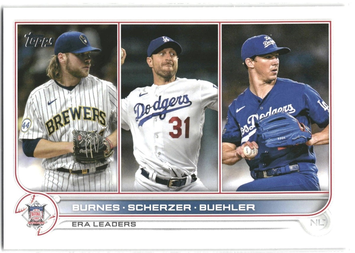 2022 Topps Series 1 Corbin Burnes Max Scherzer Walker Buehler ERA