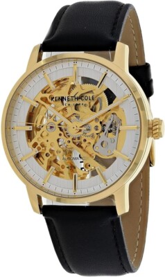 Kenneth Cole Men's Automatic Black Leather Strap Watch KC50112002