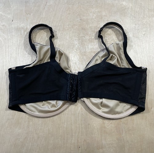 CaciQue A/O UL FC Modern Lace Full Coverage Bra Size 44H Black Beige - Picture 4 of 8