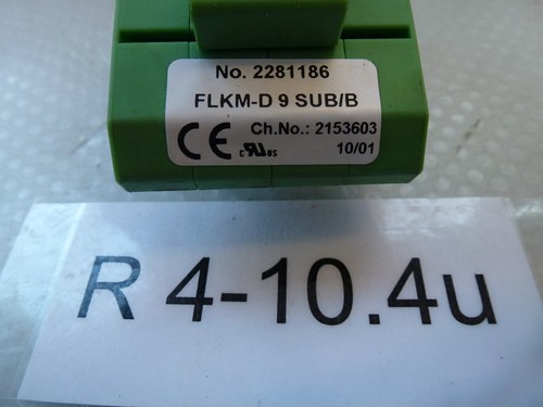Phoenix Contact Flkm-D 9 Sub/B No. 2281186 Transfer Module - Bild 2 von 2