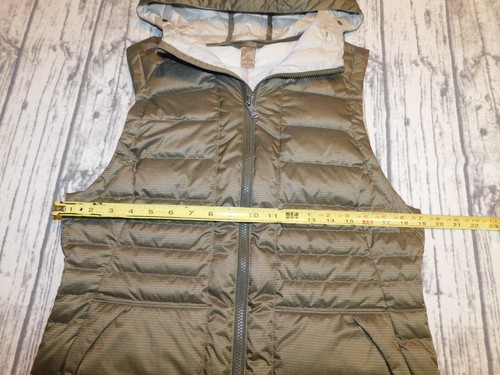PRANA DOWN VEST W HOOD PYX SLATE GREEN WOMENS M - Picture 5 of 11