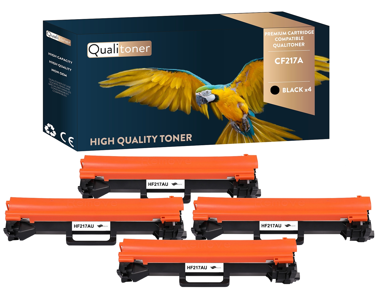 Toners pour HP CF217A idéal pour le télétravail efficace noir x4