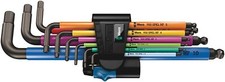 Wera 950 SPKL/9 SM HF Multicolour L-key set metric BlackLaser with hol