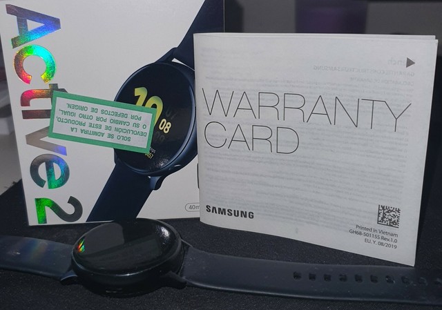 Samsung Galaxy Watch Active 2 40mm Caja de aluminio con Correa de  fluoroelastómero - Aqua Black (Bluetooth) | Compra online en eBay