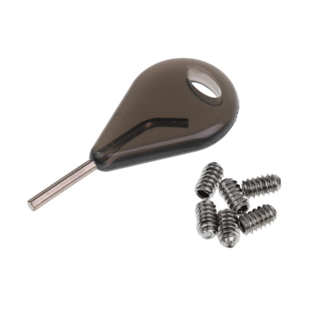 6 Pieces Fin Grub Screws + Key Set for Surfboard Fin Surfing Surf