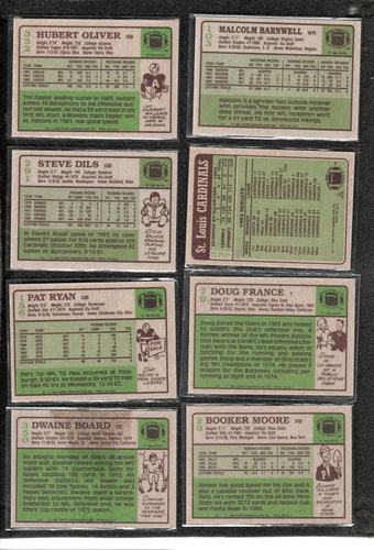 (11) Lotto Topps 1984 Rams 49ers Raiders Bills Oilers Jets Vikings Eagles ECCELLENTI - Foto 3 di 4