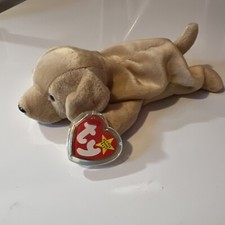 Ty Beanie Baby- "Fetch" The Dog DOB 2/04/97 with Swing & Tush Tags RETIRE 2 Date