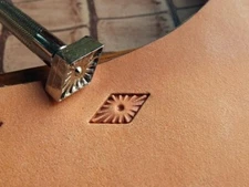 Stainless Steel  leather craft Geometric Decorative pattern Stamp Tool 15mm*8mm