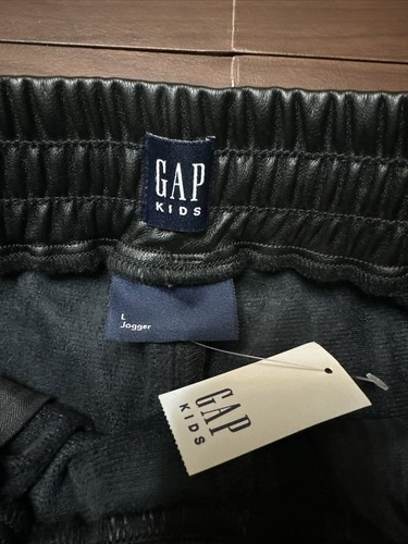 Gap Girls Size L Joggers Faux Leather - Picture 2 of 3