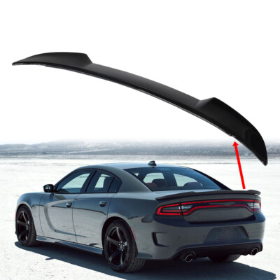Rear Spoiler Wing Lip Fits For 2011-2022 Dodge Charger SRT Hellcat Gloss Black
