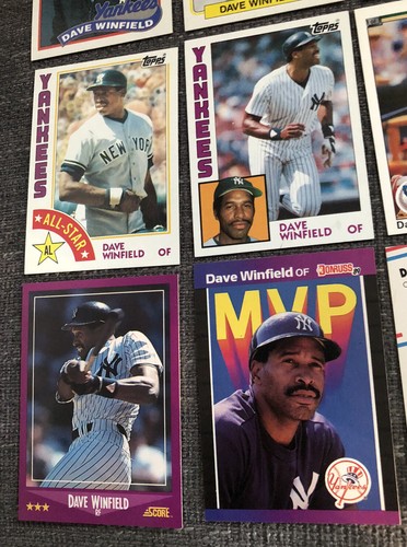 Lot Of 12 Dave Winfield MLB Major League Baseball Cards Hall Fame Yankees Angels - Picture 3 of 10