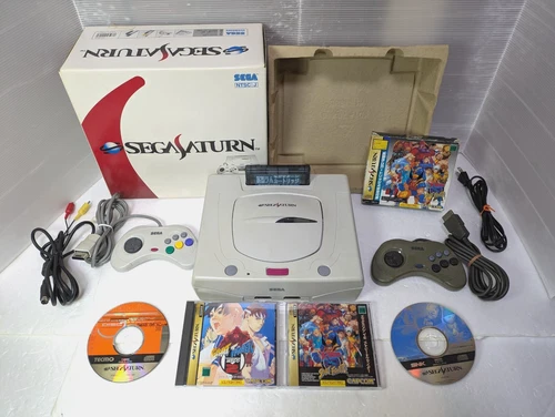 Sega Saturn White Console X-men vs. Street Fighter Street Fighter Zero 2 Japan
