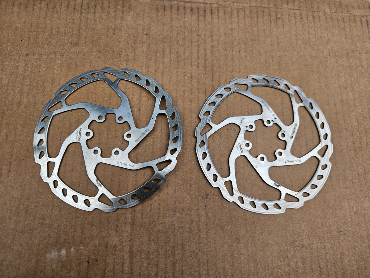 Set of Two Shimano SM-RT66-S 160mm Mountain Bike Disc Brake Rotors