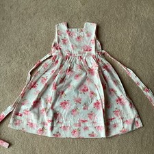 SOPHIE DESS GIRLS 4 SUNDRESS,FLORAL PRINT, SASH, BACK BUTTONS,CUTE