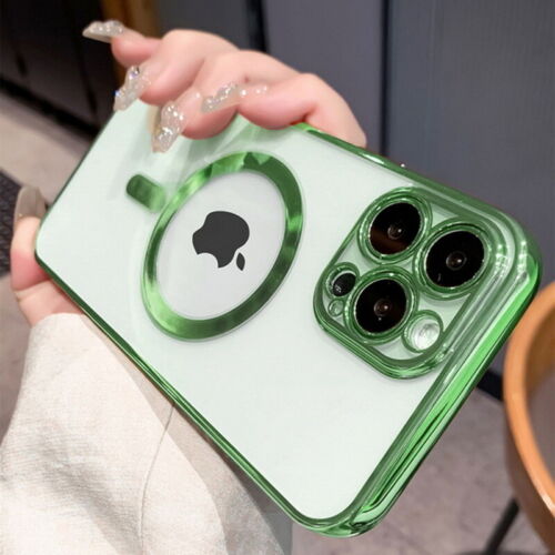 Funda magnética transparente con revestimiento magsafe para iPhone 15 14 13 12 11 Pro Max XS X - Imagen 22 de 29