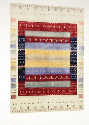 Gabbeh Loribaft Tissé à la Main Tapis (245 x 174) D'Orient État Irréprochable - Photo 1/4