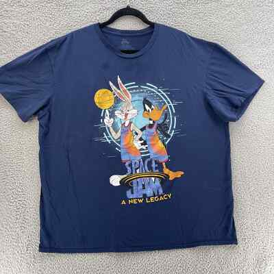 Space Jam A New Legacy Tee Men Extra Extra Large Blue Bunny And Duck Graphic