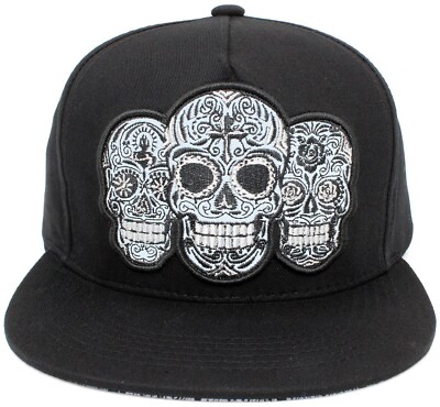 TOP LEVEL : SKULL | Front-raised Skull Embroidery Design Snapback