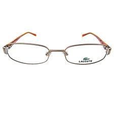 Lacoste LA 12211 Eyeglass Amber Brown unisex Vintage Authentic Full Metal Frame