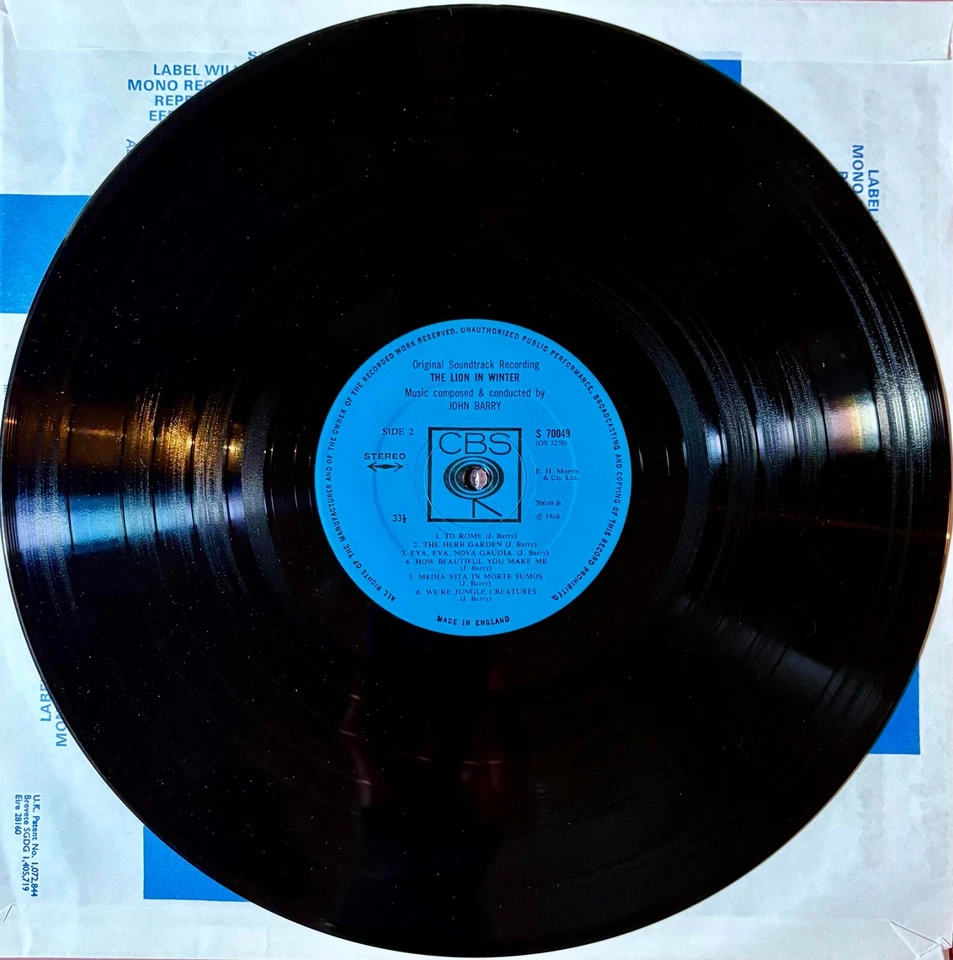 Lion in Winter ORIGINAL UK Vinyl LP John Barry Katharine Hepburn Peter O'Toole - Image 3 of 4