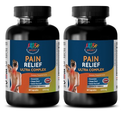 Neck Pain Pills - PAIN RELIEF ULTRA COMPLEX 610MG 2B - Ginger Root Powder