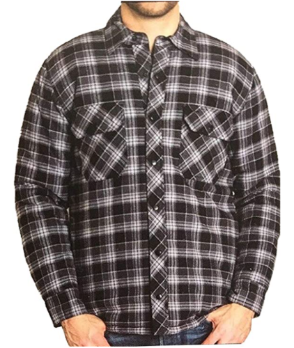 BC Clothing Men's Plaid Shirt Jacket 