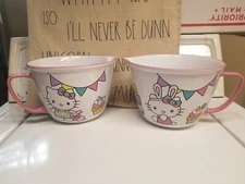 Hello Kitty Easter Mixing Bowl, Pastel, Bunny, Cupcakes, Spring, HTF, NEW!