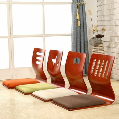 Wood Cushion Seat Chair For Living Room Furniture Asian Floor