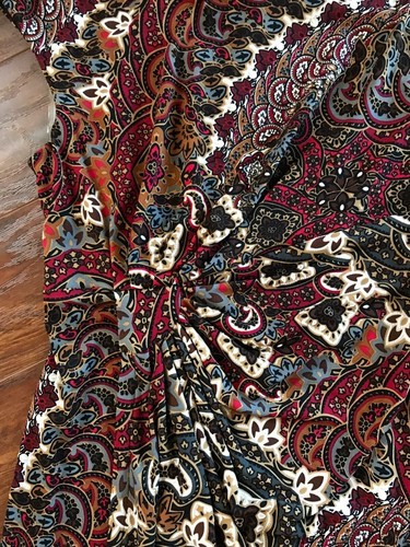 Women's "Connected" Ruched Travel Friendly Faux Wrap Dress .New . SZ 6 - Picture 4 of 6