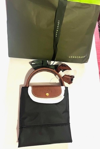 NEW Longchamp Le Pliage Expandable 1911 Travel Duffle Crossbody Bag BLACK - Picture 5 of 11