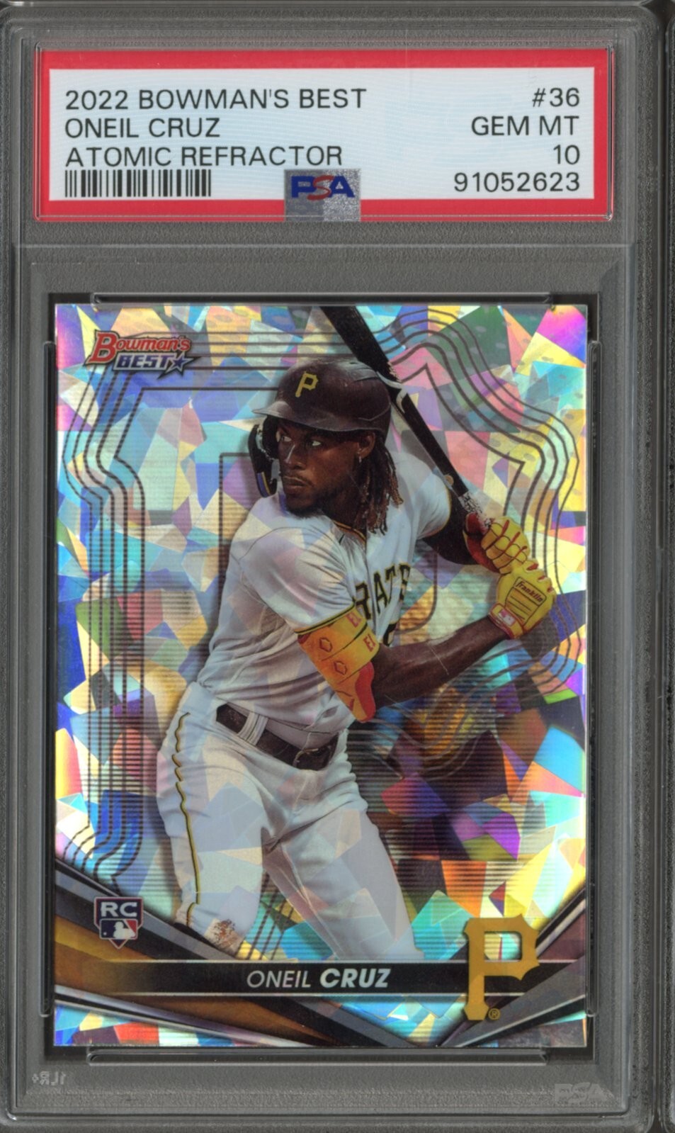 2022 Bowman's Best Oneil Cruz Atomic Refractor SP #36 PSA 10 GEM MINT RC Rookie