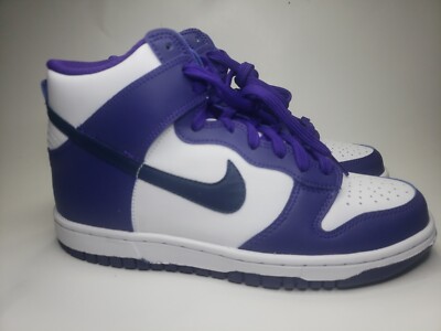 Nike Dunk High Size Womens Midnight Navy Court Purple White GS 6Y Youth 