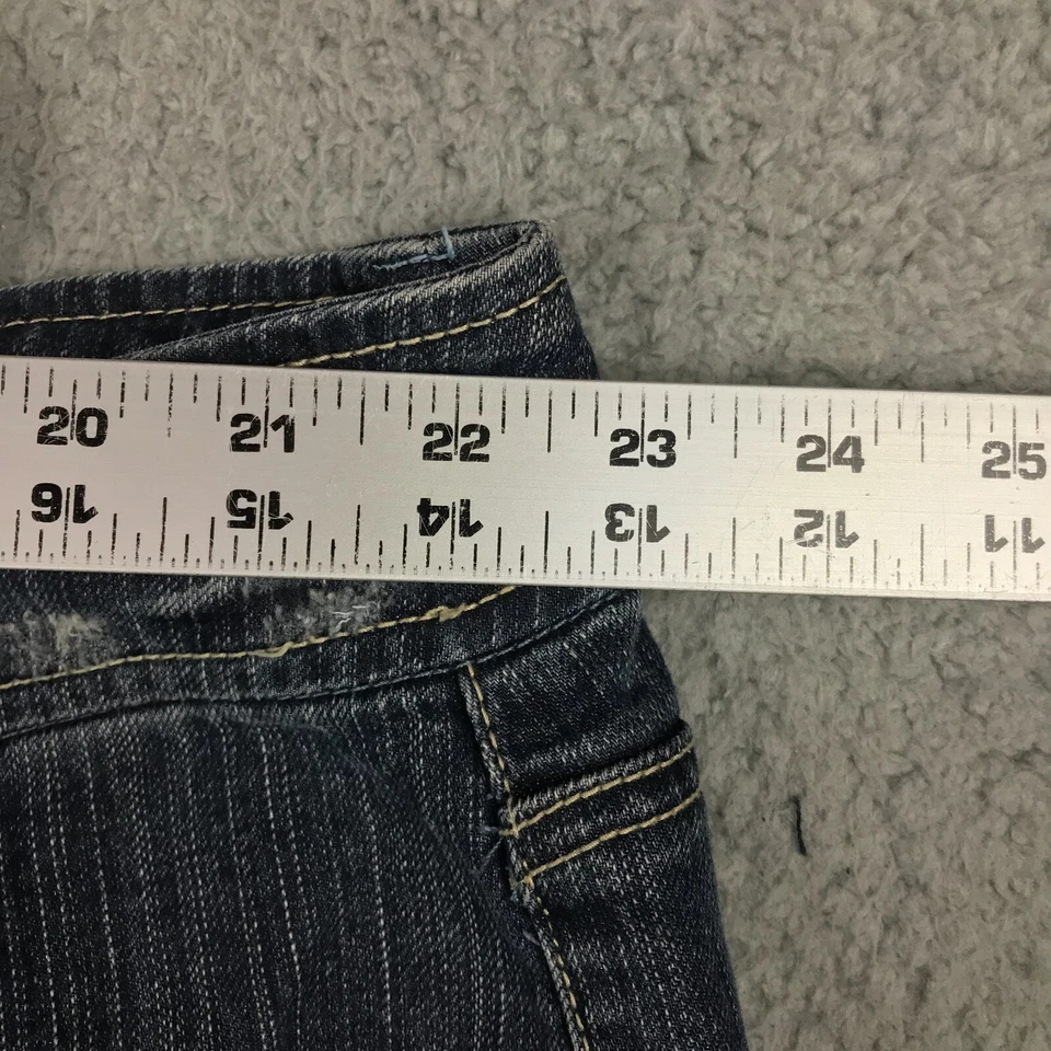 Pantalones cortos de jean Venezia para mujer de tiro alto elásticos azules talla 24 46X17 Foto 2 de 4