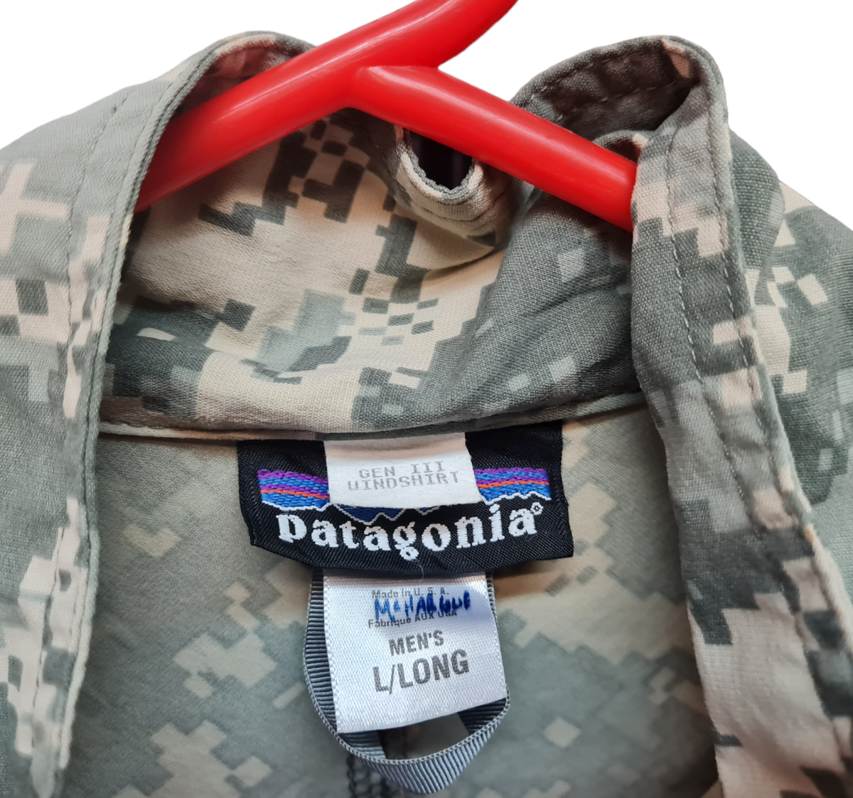 ★Patagonia Army Wind Shirt Gen 3 L-LONG Genuine US ACU Digital Camo Patagonia Gen 3 III Wind Shirt Jacket